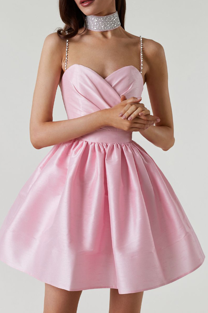 Pleated strapless evening gown - Image 2