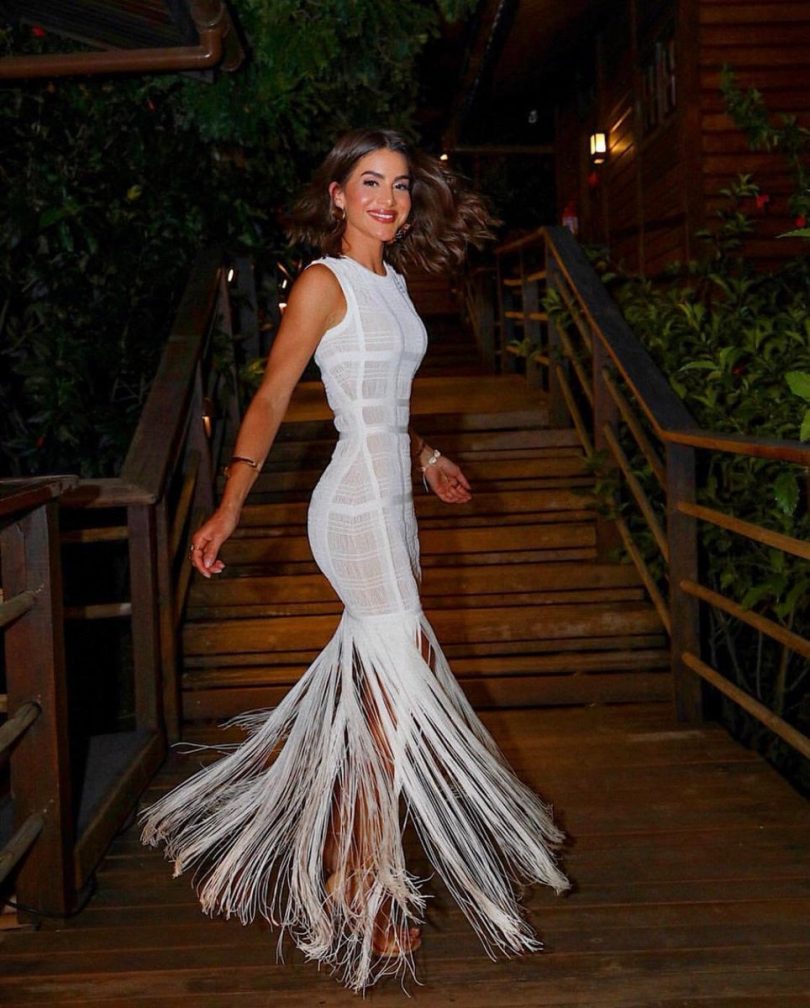 Hollow Fringe White Sleeveless One-piece Dress Summer Party Gathering Dresses - Image 6