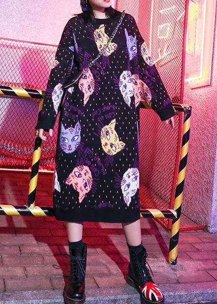 Cozy prints Sweater outfits Quotes o neck Ugly winter sweater dresses - Image 3