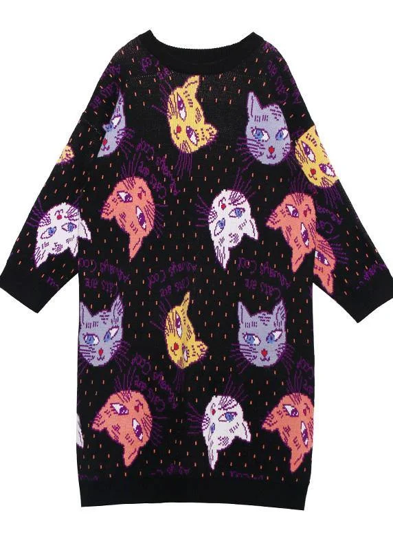 Cozy prints Sweater outfits Quotes o neck Ugly winter sweater dresses - Image 5